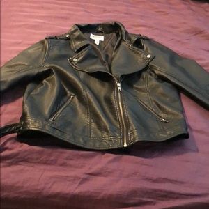 Black leather jacket